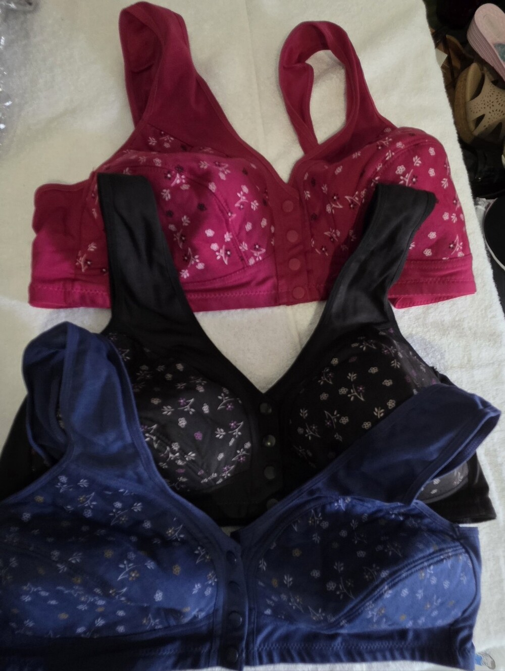 3 Floral Full-Coverage Comfort Bra